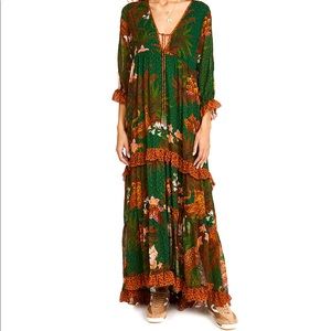 FARM Rio Wild Leopards Tiered Maxi Dress